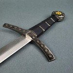 Prince Sword with Sheath,Crusader Knight Templar Short Sword - Historical Reproduction, Cast Metal Handle (Black-601)