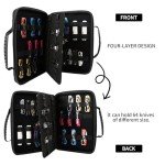 Knife Display Case,62 Slots Knife Case,Knife Storage,Butterfly Knives Storage Organizer,Pocket Knives Collection Protector Butterfly Knives Case For Survival Tactical Outdoor EDC Mini Knife (Black)