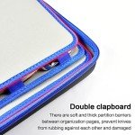 Knife Display Case for 66+ Pocket Knives, Butterfly Knife Storage Box, Folding Knives Organizer Holder, Knives Collection Protector for Survival, Tactical, Outdoor, EDC Mini Knife (Bag Only) - Blue