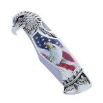 Patriotic Bald Eagle Folding Pocket Knife, 8