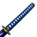 Bishamon 42 1/2" Samurai Sword Carbon Blade Dragon Scabbard in a Variety of Colors to Choose from Also Comes with a Wooden Stand