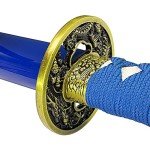 Bishamon 42 1/2" Samurai Sword Carbon Blade Dragon Scabbard in a Variety of Colors to Choose from Also Comes with a Wooden Stand