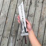 Metal Cloud Strife's Fusion Sword Disassembled Collectible Sword Miniature Handmade Crafts Game Weapon Fusion Sword Cloud Buster Sword 35CM/13.8"