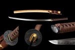 BOHIHYU Samurai Katana Sword - Handmade Japanese Katana with 1060/1095/Damascus/T10 Steel, Alloy Tsuba & Solid Wood Handle - Full Tang Sharp Blade for Martial Arts, Collection, Display