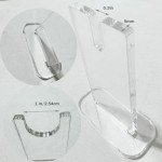 LITAITAI 4Pcs Knife Display Stand ,Acrylic Knife Holder Collector ,Knives Extendable blade holder, Single Knife Holder for Home Decor (clear bottom)