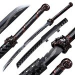 BJDJ Katana Sword Samurai Real Metal Samurai Samurai Real Yuan Quantang Samurai Samurai Hand-Polished Sharp and Domineering Tiger Head Handle