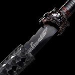 BJDJ Katana Sword Samurai Real Metal Samurai Samurai Real Yuan Quantang Samurai Samurai Hand-Polished Sharp and Domineering Tiger Head Handle