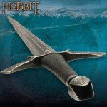 The Hobbit Morgul Dagger Blade Of The Nazgul | Stainless Steel Blade | Leather-Wrapped Grip | Solid Metal Hilt | Includes Wooden Wall Display | Certificate Of Authenticity