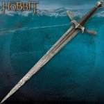 The Hobbit Morgul Dagger Blade Of The Nazgul | Stainless Steel Blade | Leather-Wrapped Grip | Solid Metal Hilt | Includes Wooden Wall Display | Certificate Of Authenticity
