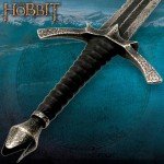 The Hobbit Morgul Dagger Blade Of The Nazgul | Stainless Steel Blade | Leather-Wrapped Grip | Solid Metal Hilt | Includes Wooden Wall Display | Certificate Of Authenticity