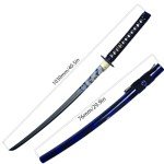 Kamaiwo-1045/1060 Clay Tempering high Carbon Steel Hademade Heat Tempered Full Handmade Hand Forged Japanese Katana Authentic ，Full Tang,Functional,Practical Blue