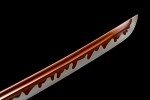 Traditional Heat/Clay Tempered Hand Forged | Real 1060/1095 T10 high Carbon Steel | Practical Authentic Japanese Samurai | Full Tang (Fans Red)