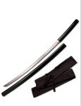 Handmade Japanese Shirasaya Samurai Katana Sharp Sword High Carbon Steel Blade (High Carbon Steel, Black)