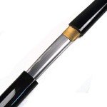 Handmade Japanese Shirasaya Samurai Katana Sharp Sword High Carbon Steel Blade (High Carbon Steel, Black)
