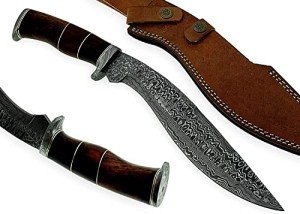 Poshland RG-156 Handmade Damascus Steel 15.00 Inches Kukri Knife - Perfect Grip