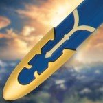 Zelda Master Sword with Scabbard | Sword of Link | 26 1/2" Stainless Steel Blade | 36" Overall Length | ABS Handle and Scabbard | Iconic Video Game Replica
