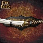 United Cutlery Lord of The Rings High Elven Warrior Sword Replica | Officially Licensed | Silkscreen Wooden Display Plaque | Certificate of Authenticity | 49 3/4" Overall Length
