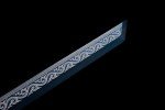 High Carbon Steel Chinese Sword Tang Dynasty Dao Straight Blade Dragon Pattern Sheath