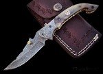 FNA-32 Custom Damascus Steel Folding Knife