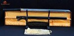 Lyuesword Japanese Handmade Samurai Folded Steel Full Tang Ninja Sword Battle Ready