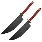 Sword fort Handmade Katana Anime Cosplay Sword, Carbon Steel Demon Sword Real Metal-Uzui Tengen
