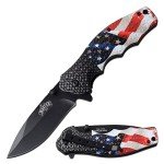 USA Flag Spring Assisted Knife - 7.75 Inch
