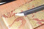 Handmade Katana Damascus Folded Steel Katana Japanese Samurai Sword Groove Full Tang Sharp Sword Home Protection Sword