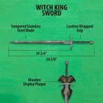 United Cutlery Lord of The Rings Witch King Sword | Officially Licensed Replica & Collectible | Tempered Stainless Steel Blade | Genuine Leather Wrapped Handle | LOTR