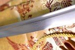 Handmade Katana Damascus Folded Steel Katana Japanese Samurai Sword Groove Full Tang Sharp Sword Home Protection Sword