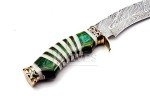 Handmade Damascus Steel Bowie Knife with Camel Bone Handle