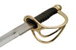 SZCO 27” Cavalry Saber Sword - Carbon Steel Blade Medieval Sword, Fencing Sword with Brass Guard and Pommel - Replica Swords for Adults & Collectors