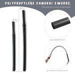 RTCT Katana Sword Polypropylene Training Samurai Sword 2-Piece Set with Display Stand High Intensity Training Plastic Knife Training Japanese Sword Katana,Decoration, Safety, self-Defense, Cosplay