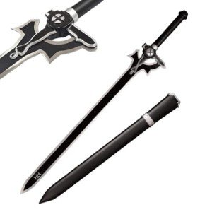 Sword Valley SAO Elucidator - 109 cm/42.9" - Blade Carving Rune Symbols - Carbon Steel Blade - Hand Forged with Exquisite Details - Cosplay Prop Anime Sword- Suitable for Collection