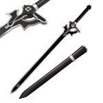 Sword Valley SAO Elucidator - 109 cm/42.9" - Blade Carving Rune Symbols - Carbon Steel Blade - Hand Forged with Exquisite Details - Cosplay Prop Anime Sword- Suitable for Collection