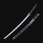 ANATAK Handmade Katana,Japanese Samurai Sword Katana,Damascus Steel,T10 High Carbon Steel Clay Tempered,Full Tang,Razor Sharp,40.5-Inch (Dragon6-Damascus Hammer Back)