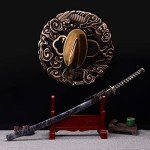 ANATAK Handmade Katana,Japanese Samurai Sword Katana,Damascus Steel,T10 High Carbon Steel Clay Tempered,Full Tang,Razor Sharp,40.5-Inch (Dragon6-Damascus Hammer Back)