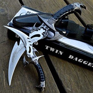 Fantasy Claw Twin Dagger Knife Set with Sheath