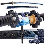 RedBlade-BK Japanese Samurai Katana Sword, 1060 High Carbon Steel Traditional Handmade, Blue Flame Full Tang, High-Performance/Razor-Sharp, Gifts for Men/Boys (HA-8, 28)