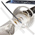 Kamaiwo-1045/1060 Handmade Hand Forged Authentic，Japanese Katana Samurai Swords are a Unique Gift for Men - Full Tang High Carbon Steel Makes a Memorable for Martial Arts Collectors,Blue