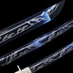 Kamaiwo-1045/1060 Handmade Hand Forged Authentic，Japanese Katana Samurai Swords are a Unique Gift for Men - Full Tang High Carbon Steel Makes a Memorable for Martial Arts Collectors,Blue