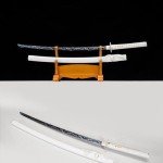 Kamaiwo-1045/1060 Handmade Hand Forged Authentic，Japanese Katana Samurai Swords are a Unique Gift for Men - Full Tang High Carbon Steel Makes a Memorable for Martial Arts Collectors,Blue