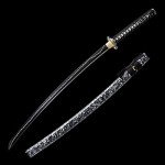SANJISTU Samurai Sword | Traditional Hand-Forged Katana Swords Authentic Japanese Anime Samurai | High Carbon Steel Katanas Collection Sharp Full Tang (Silver-Double Dragon)