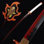 Full Tang Katana Rengoku Sword 41 Inches Samurai Sword Cosplay Anime Sword