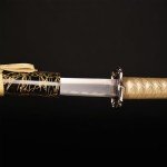 SV Pack of 3- Japanese Katana Hand Cast Sharp 1065 Carbon Steel Katana Sword Real Black, Gold Line Texture, Showcasing Sword Frame