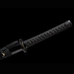 JIHPEN sword, Pure Handmade Samurai Sword, Spring Steel, 41.31.21 inches, Full Tang Sword Set, Sharp, Black Katana