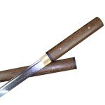 Wakizashi Zatoichi Naojian Katana Sword Real 1095 Steel Clay Tempered Japanese Samurai Sword Shirasaya Swords