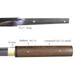 Wakizashi Zatoichi Naojian Katana Sword Real 1095 Steel Clay Tempered Japanese Samurai Sword Shirasaya Swords