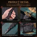 RACEROCKET Eldens Rings Maliketh's Black Blade Sword Model – 11.8-Inch Metal Craft Sword, Peripheral Prop with Display Stand, Action Figure Collectible Toy, Desk Decor, Gift