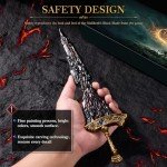 RACEROCKET Eldens Rings Maliketh's Black Blade Sword Model – 11.8-Inch Metal Craft Sword, Peripheral Prop with Display Stand, Action Figure Collectible Toy, Desk Decor, Gift