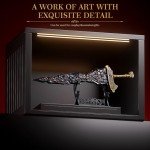 RACEROCKET Eldens Rings Maliketh's Black Blade Sword Model – 11.8-Inch Metal Craft Sword, Peripheral Prop with Display Stand, Action Figure Collectible Toy, Desk Decor, Gift